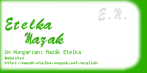 etelka mazak business card